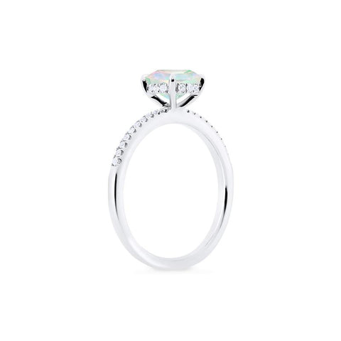 [Celia] Modern Classic Solitaire Ring in Opal Women's Ring michelliafinejewelry   