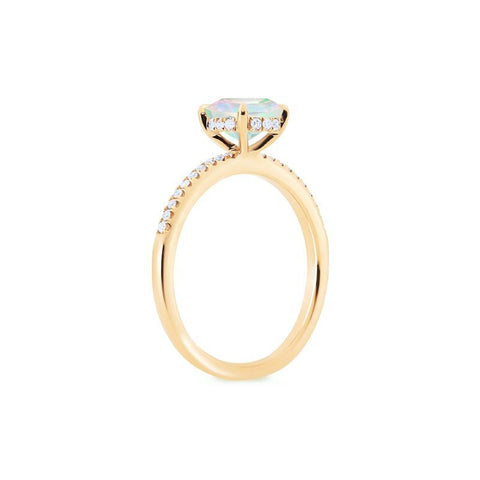 [Celia] Modern Classic Solitaire Ring in Opal Women's Ring michelliafinejewelry   