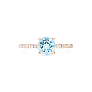 [Celia] Modern Classic Solitaire Ring in Aquamarine Women's Ring michelliafinejewelry   