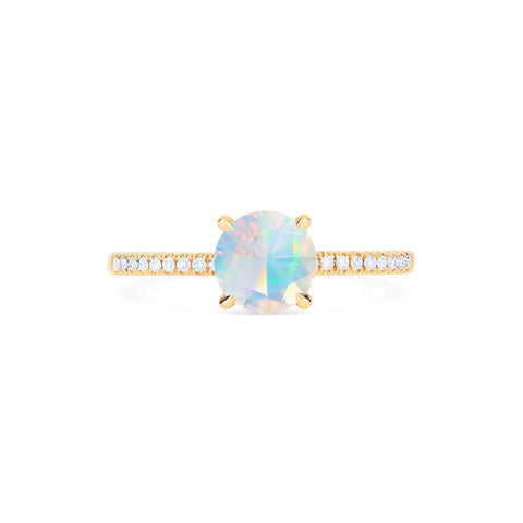 [Celia] Modern Classic Solitaire Ring in Opal Women's Ring michelliafinejewelry   