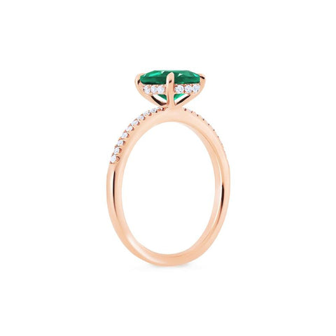 [Elaine] Modern Classic Oval Solitaire Ring in Lab Emerald Women's Ring michelliafinejewelry   