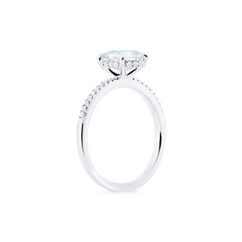 [Elaine] Modern Classic Oval Solitaire Ring in Moonstone Women's Ring michelliafinejewelry   