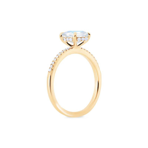[Elaine] Modern Classic Oval Solitaire Ring in Moonstone Women's Ring michelliafinejewelry   