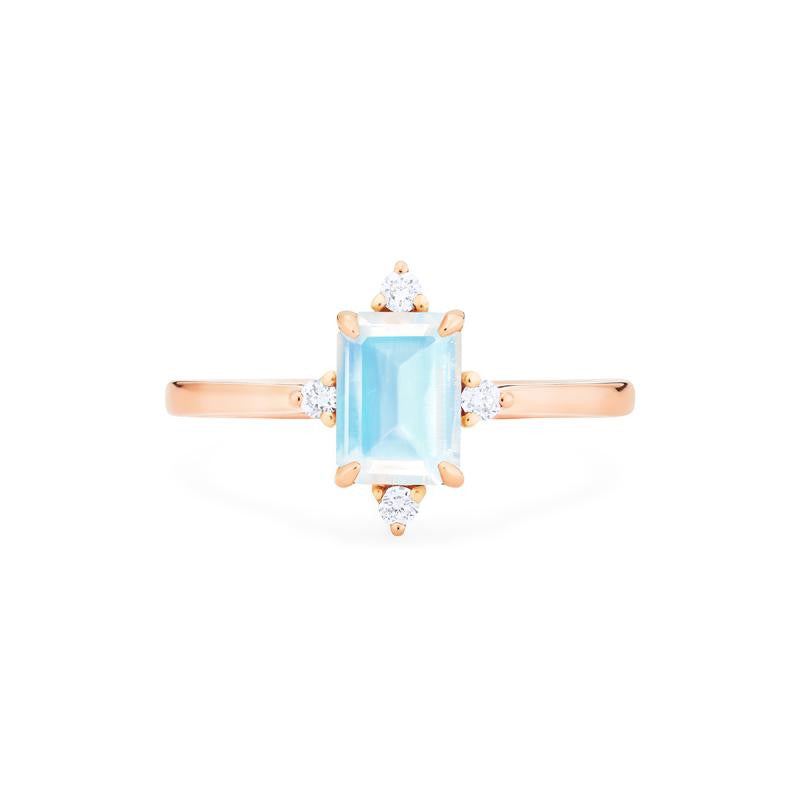 [Justine] Mid Century Emerald Cut Ring in Moonstone Women's Ring michelliafinejewelry   