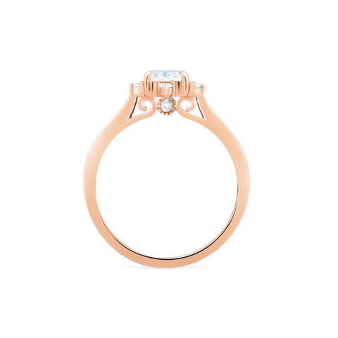 [Justine] Mid Century Emerald Cut Ring in Moonstone Women's Ring michelliafinejewelry   