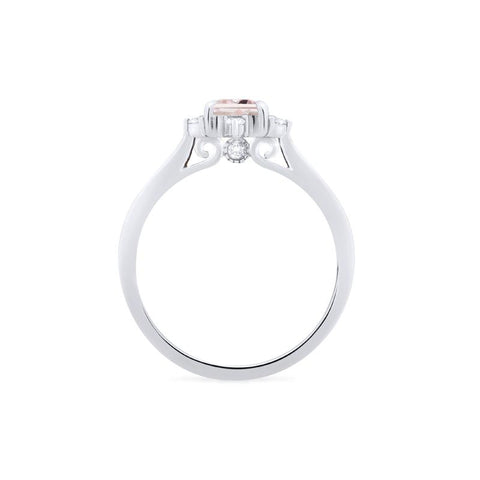 [Justine] Mid Century Emerald Cut Ring in Morganite Women's Ring michelliafinejewelry   