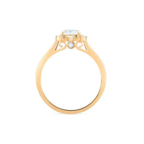 [Justine] Mid Century Emerald Cut Ring in Moonstone Women's Ring michelliafinejewelry   