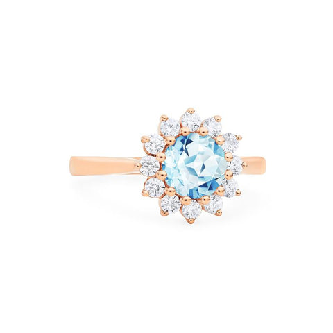 [Rosalie] Vintage Bloom Ring in Aquamarine Women's Ring michelliafinejewelry   