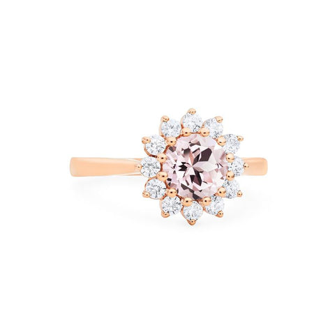 [Rosalie] Vintage Bloom Ring in Morganite Women's Ring michelliafinejewelry   