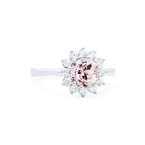 [Rosalie] Vintage Bloom Ring in Morganite Women's Ring michelliafinejewelry   