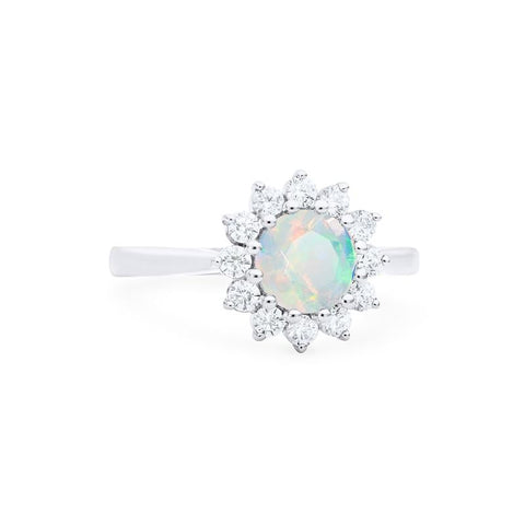 Rosalie | Vintage Bloom Ring in Opal – Michellia Fine Jewelry