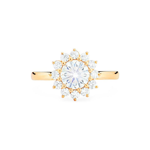 [Rosalie] Vintage Bloom Engagement Ring in Diamond / Moissanite Women's Ring michelliafinejewelry   