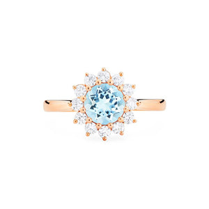 [Rosalie] Vintage Bloom Ring in Aquamarine Women's Ring michelliafinejewelry   