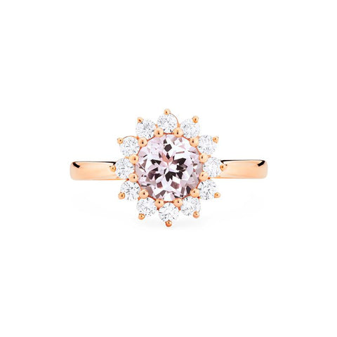 [Rosalie] Vintage Bloom Ring in Morganite Women's Ring michelliafinejewelry   