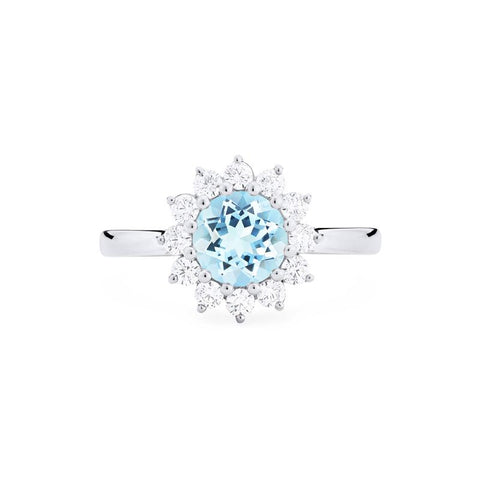 [Rosalie] Vintage Bloom Ring in Aquamarine Women's Ring michelliafinejewelry   