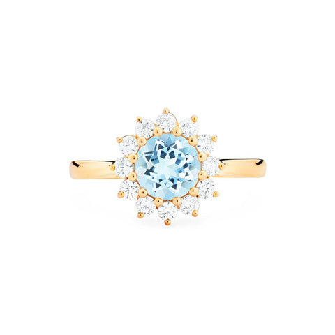 [Rosalie] Vintage Bloom Ring in Aquamarine Women's Ring michelliafinejewelry   