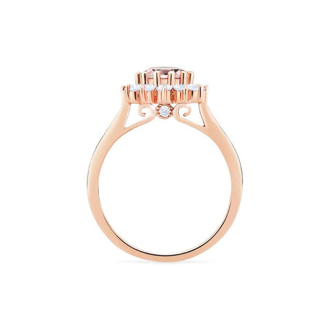 [Rosalie] Vintage Bloom Ring in Morganite Women's Ring michelliafinejewelry   