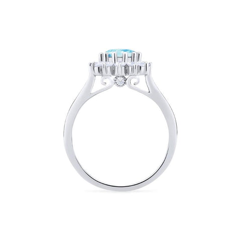 [Rosalie] Vintage Bloom Ring in Aquamarine Women's Ring michelliafinejewelry   