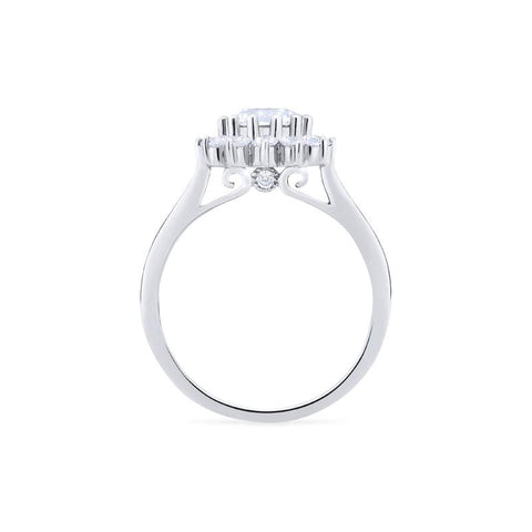 [Rosalie] Vintage Bloom Engagement Ring in Diamond / Moissanite Women's Ring michelliafinejewelry   