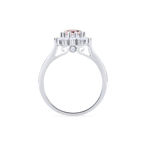 [Rosalie] Vintage Bloom Ring in Morganite Women's Ring michelliafinejewelry   