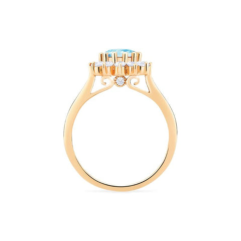 [Rosalie] Vintage Bloom Ring in Aquamarine Women's Ring michelliafinejewelry   