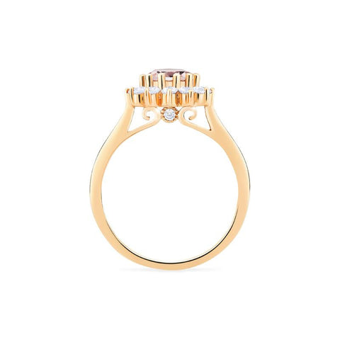 [Rosalie] Vintage Bloom Ring in Morganite Women's Ring michelliafinejewelry   