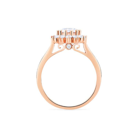 [Rosalie] Vintage Bloom Engagement Ring in Diamond / Moissanite Women's Ring michelliafinejewelry   