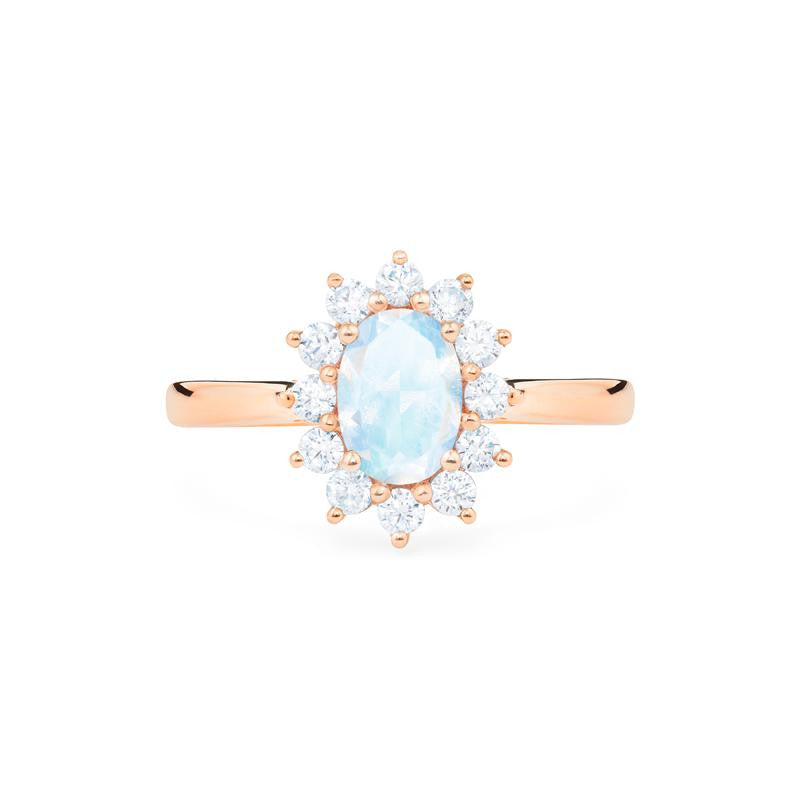 [Julianne] Vintage Bloom Oval Cut Ring in Moonstone Women's Ring michelliafinejewelry   