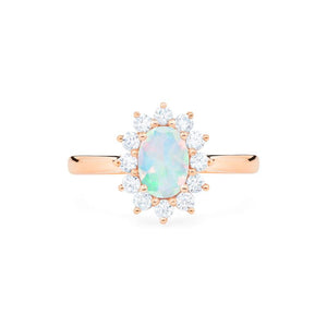 [Julianne] Vintage Bloom Oval Cut Ring in Opal Women's Ring michelliafinejewelry   