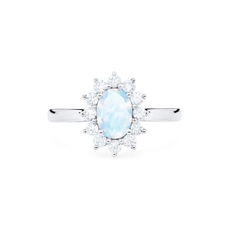 [Julianne] Ready-to-Ship Vintage Bloom Oval Cut Ring in Moonstone Women's Ring michelliafinejewelry   