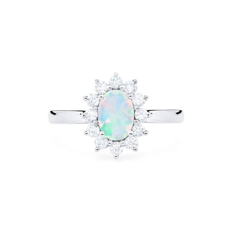[Julianne] Ready-to-Ship Vintage Bloom Oval Cut Ring in Opal Women's Ring michelliafinejewelry   