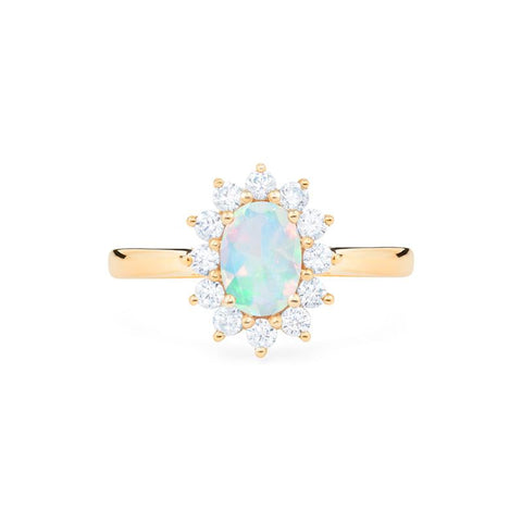 [Julianne] Vintage Bloom Oval Cut Ring in Opal Women's Ring michelliafinejewelry   