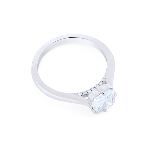 [Ottavia] Vintage Solitaire Asscher Cut Engagement Ring in Diamond / Moissanite Women's Ring michelliafinejewelry   