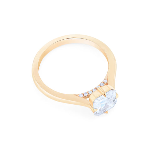 [Ottavia] Vintage Solitaire Asscher Cut Engagement Ring in Diamond / Moissanite Women's Ring michelliafinejewelry   