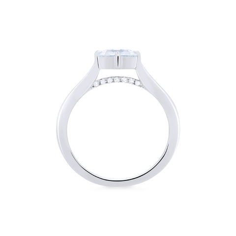 [Ottavia] Vintage Solitaire Asscher Cut Engagement Ring in Diamond / Moissanite Women's Ring michelliafinejewelry   