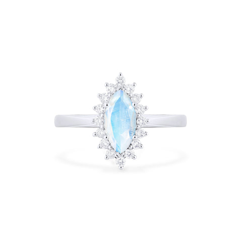 [Helena] Vintage Bloom Marquise Cut Ring in Moonstone Women's Ring michelliafinejewelry   
