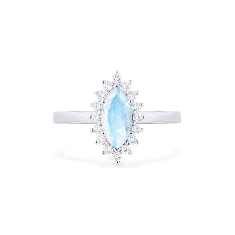 [Helena] Ready-to-Ship Vintage Bloom Marquise Cut Ring in Moonstone Women's Ring michelliafinejewelry   