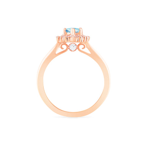 [Helena] Vintage Bloom Marquise Cut Ring in Aquamarine Women's Ring michelliafinejewelry   