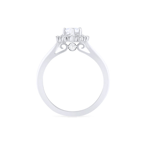 [Helena] Vintage Bloom Halo Marquise Engagement Ring in Diamond / Moissanite Women's Ring michelliafinejewelry   
