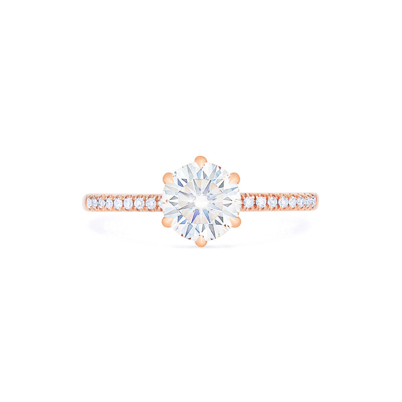 [Kate] Modern Classic 6-Prong Solitaire Ring in Moissanite / Diamond Women's Ring michelliafinejewelry   