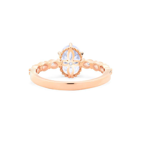 [Evelina] Vintage Classic Crown Oval Engagement Ring in Diamond / Moissanite Women's Ring michelliafinejewelry   