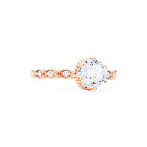 [Evelyn] Vintage Classic Crown Engagement Ring in Diamond / Moissanite Women's Ring michelliafinejewelry   