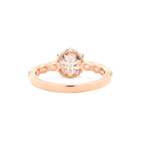 [Evelyn] Vintage Classic Crown Engagement Ring in Morganite Women's Ring michelliafinejewelry