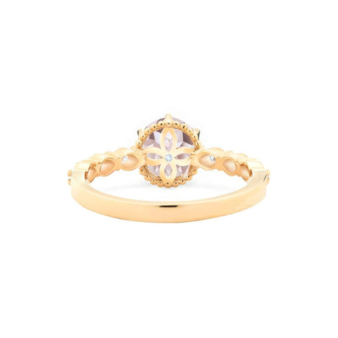 [Evelyn] Vintage Classic Crown Engagement Ring in Morganite Women's Ring michelliafinejewelry