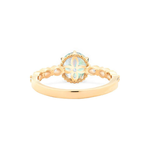 [Evelyn] Vintage Classic Crown Engagement Ring in Opal Women's Ring michelliafinejewelry