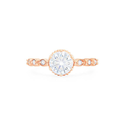 [Evelyn] Vintage Classic Crown Engagement Ring in Diamond / Moissanite Women's Ring michelliafinejewelry   
