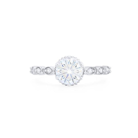 [Evelyn] Vintage Classic Crown Engagement Ring in Diamond / Moissanite Women's Ring michelliafinejewelry   