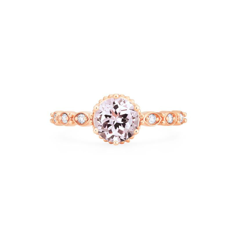 [Evelyn] Vintage Classic Crown Ring in Morganite Women's Ring michelliafinejewelry   