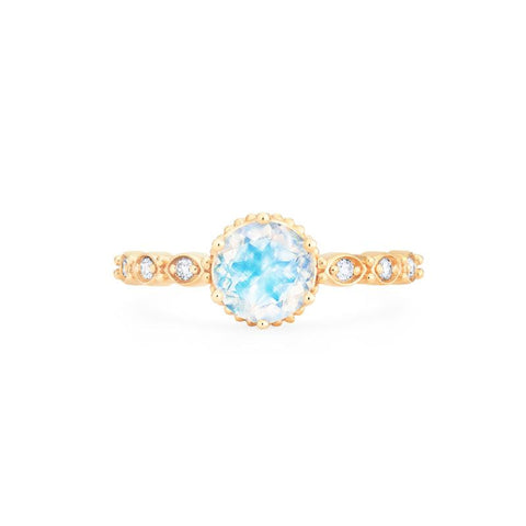 [Evelyn] Vintage Classic Crown Engagement Ring in Moonstone Women's Ring michelliafinejewelry