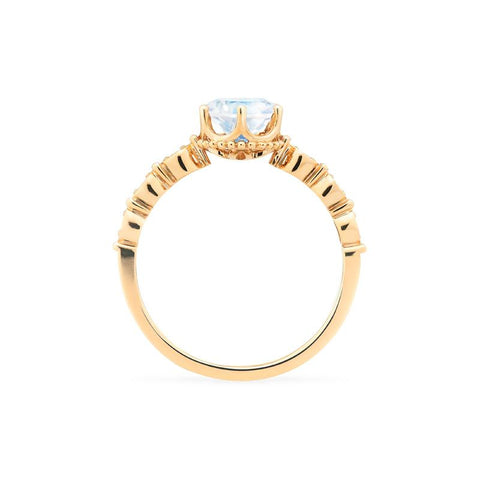 [Evelyn] Vintage Classic Crown Engagement Ring in Moonstone Women's Ring michelliafinejewelry